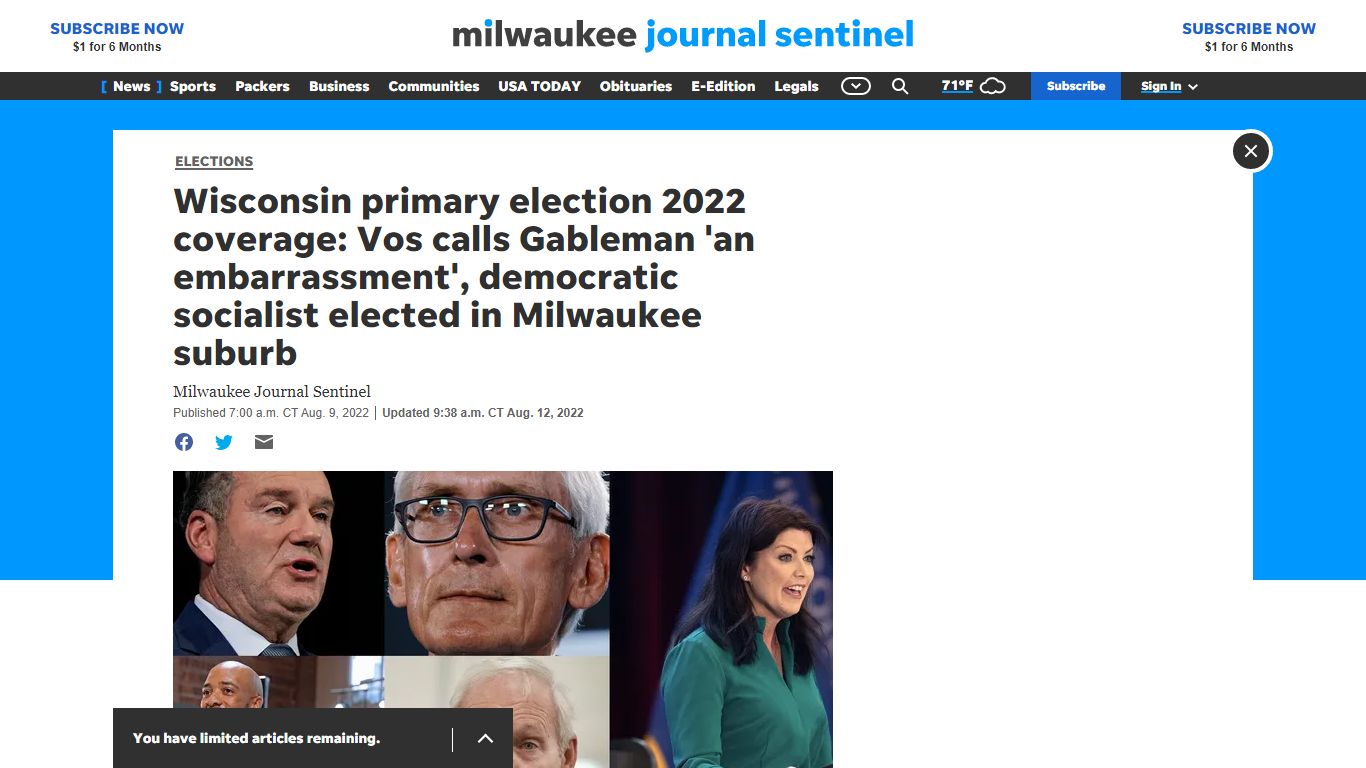 Wisconsin primary election 2022: Robin Vos hammers Michael Gableman